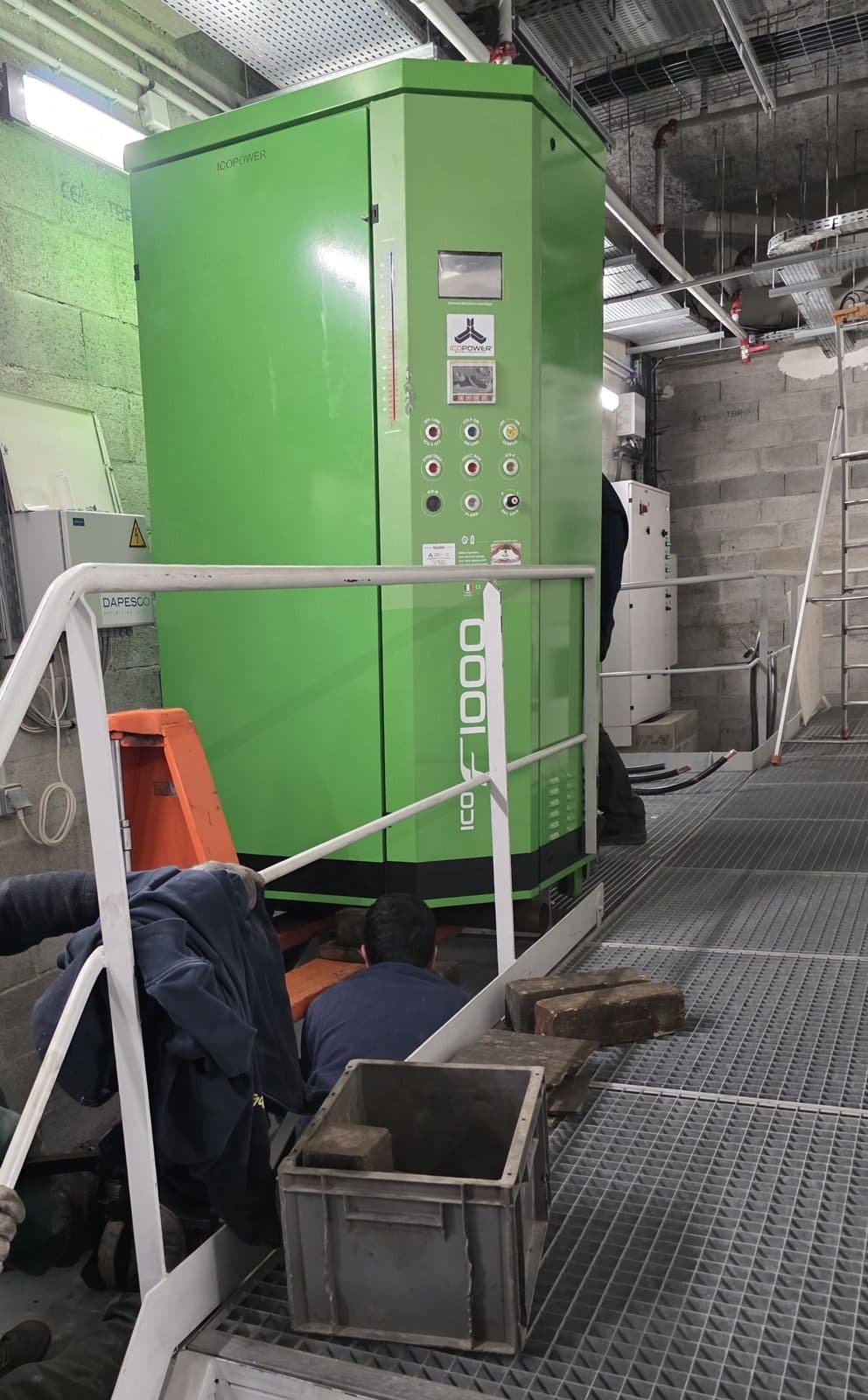 Icopower F1000 installed on a raised platform