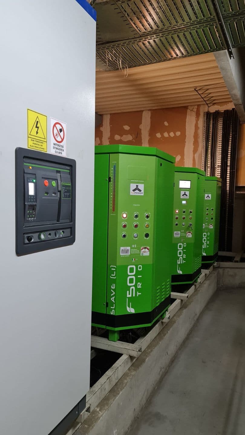 Icopower unit positioned before final placement