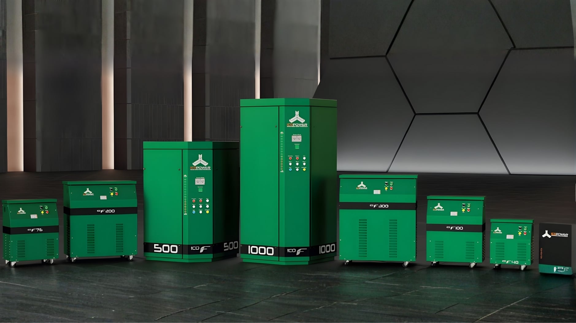 Icopower voltage optimization units in various sizes